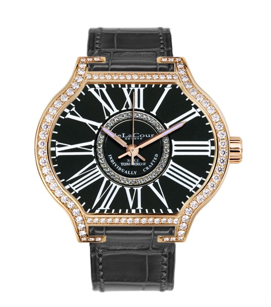 Replica DeLaCour City Attitiude Classic Rose Gold Black WAPG0349-1256BLACK Replica Watch